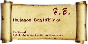 Hajagos Boglárka névjegykártya