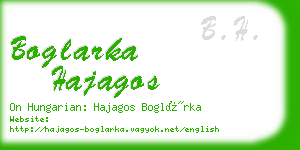 boglarka hajagos business card